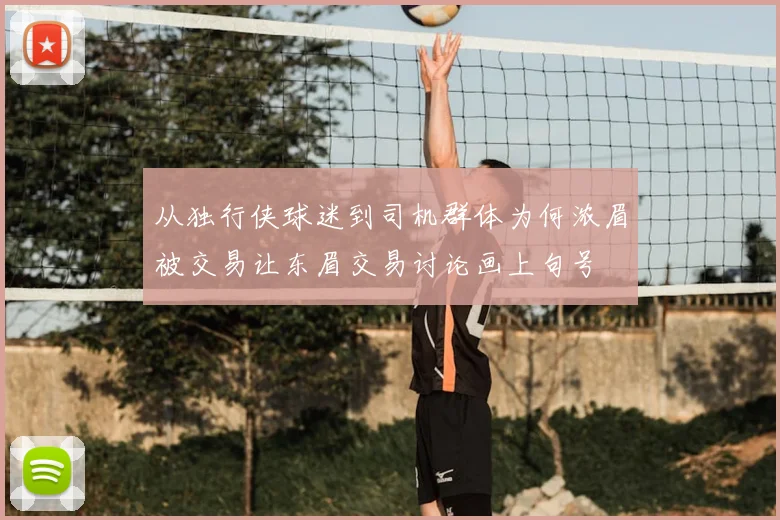 从独行侠球迷到司机群体为何浓眉被交易让东眉交易讨论画上句号